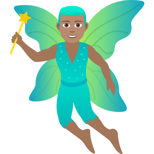 Mužská víla: Střední odstín pleti pro JoyPixels 9.0