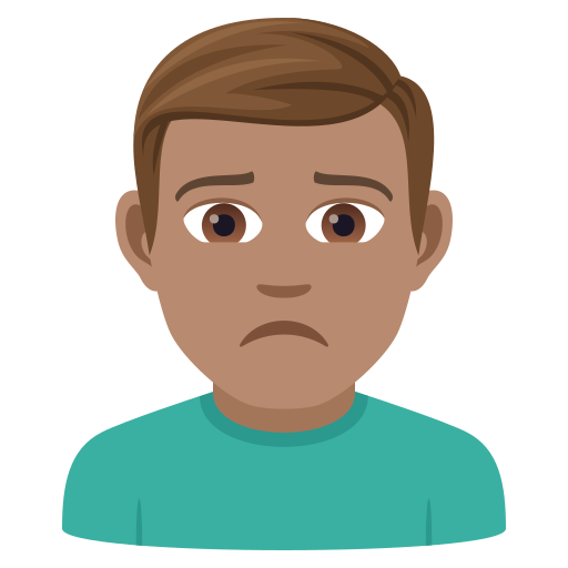 Muž se mračí: Střední tón pleti pro JoyPixels 9.0