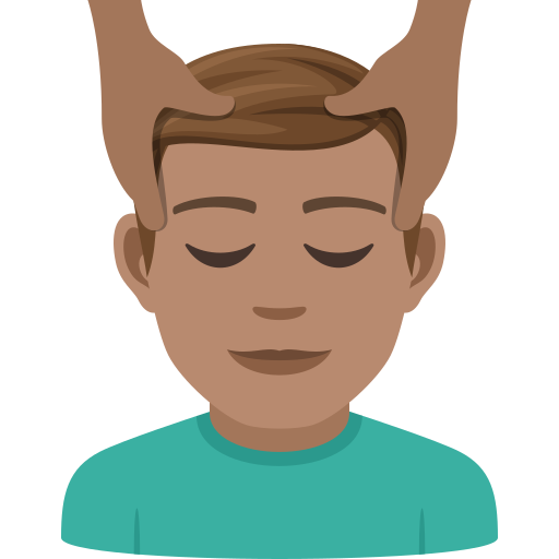 第男生按摩: 中等肤色号为第JoyPixels 9.0号