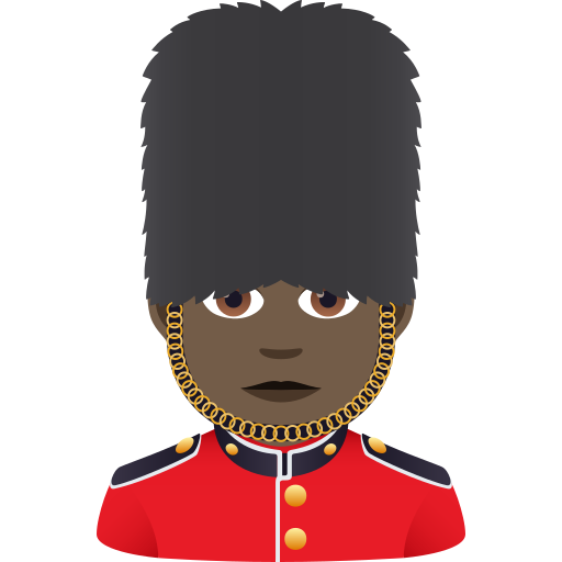 Mužská stráž: Tmavý odstín pleti pro JoyPixels 9.0