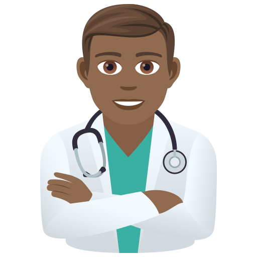 عامل بقطاع الصحة: بشرة بلون معتدل مائل للغامق لـ JoyPixels 9.0