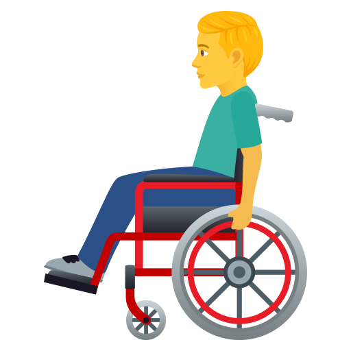 Tekerlekli sandalyede erkek için JoyPixels 9.0