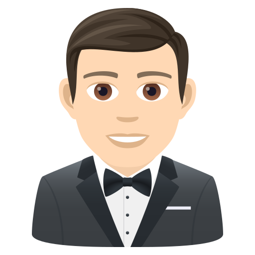 Mies smokissa: Vaalea ihonväri varten JoyPixels 9.0