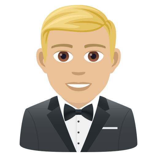 Mies smokissa: keskivaalea ihonväri varten JoyPixels 9.0