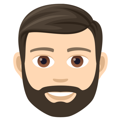 Pria: warna kulit cerah, janggut untuk JoyPixels 9.0