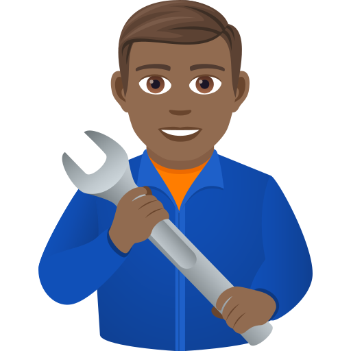 Muž Mechanik: Středně tmavý odstín pleti pro JoyPixels 9.0