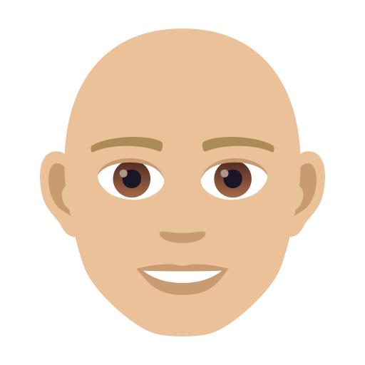 Home: Pell Mitjà Clar, Calb per JoyPixels 9.0