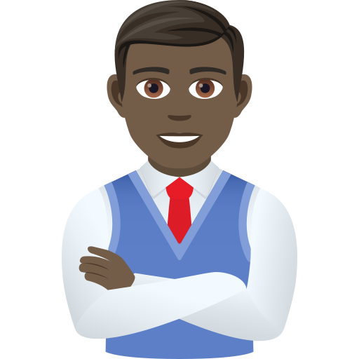 Treballador d'oficina: pell fosca per JoyPixels 9.0