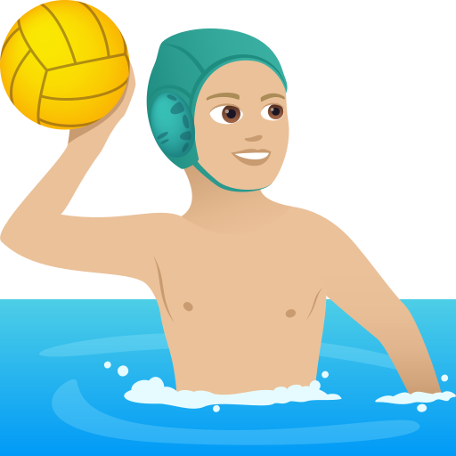 Joueur De Water-Polo: Peau Moyennement Claire pour JoyPixels 9.0