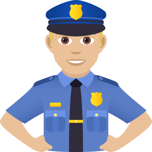 Policier: Peau Moyennement Claire pour JoyPixels 9.0