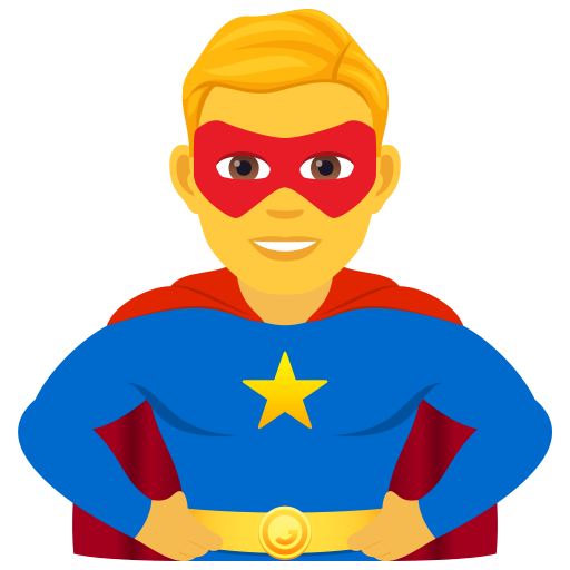 Pahlawan super pria untuk JoyPixels 9.0