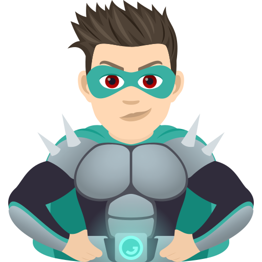 第男超级大坏蛋: 较浅肤色号为第JoyPixels 9.0号