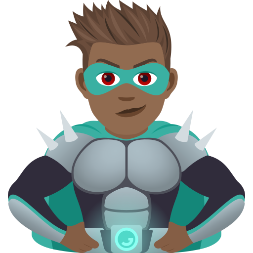 Člověk superpadouch: Středně tmavý odstín pleti pro JoyPixels 9.0