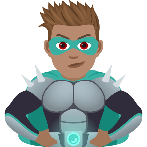 Ketua penjahat lelaki: ton kulit sederhana untuk JoyPixels 9.0