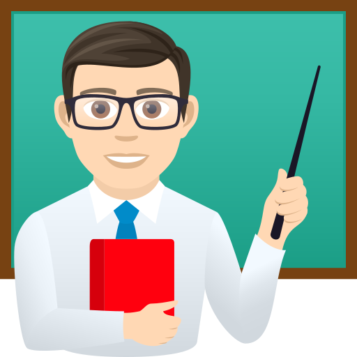 מורה: גוון עור בהיר עבור JoyPixels 9.0