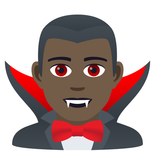 Manlig vampyr: mörk hy för JoyPixels 9.0