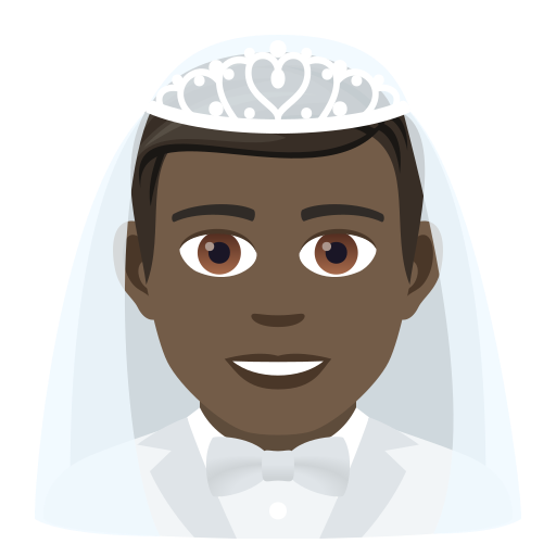 Mann med slør: hudtype 6 for JoyPixels 9.0