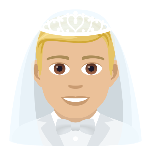 Mies hunnun kanssa: keskivaalea ihonväri varten JoyPixels 9.0