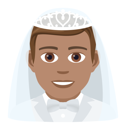 Mann med slør: hudtype 4 for JoyPixels 9.0