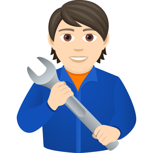 Tamirci: açık cilt tonu için JoyPixels 9.0