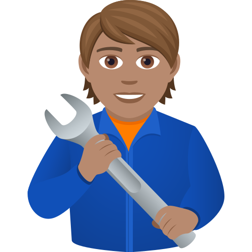 Mekaniker: mellanfärgad hy för JoyPixels 9.0