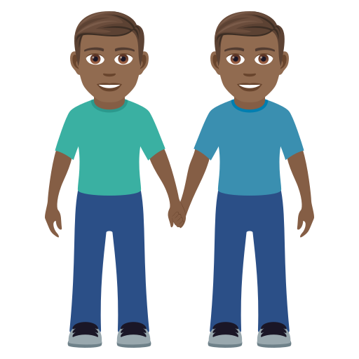 Muži držící se za ruce: Středně tmavý odstín pleti pro JoyPixels 9.0