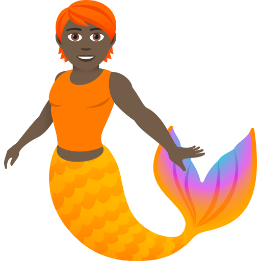 Merperson: tmavý odstín pleti pro JoyPixels 9.0