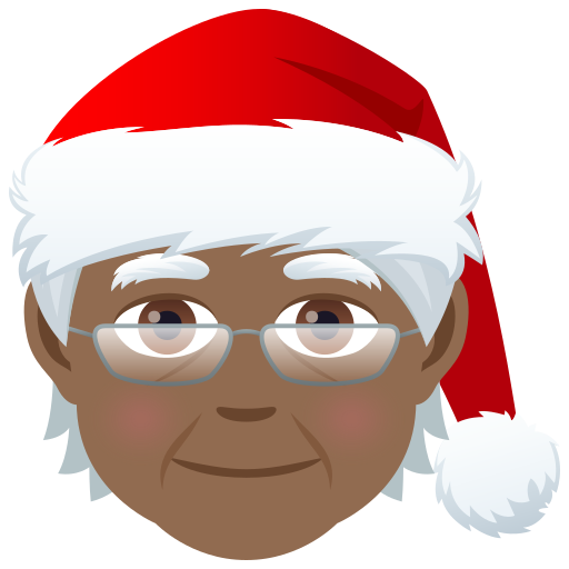 Mx Claus: Keskitumma ihonväri varten JoyPixels 9.0