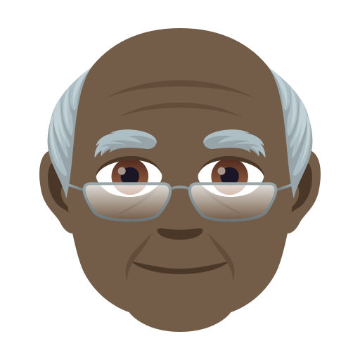 Homem Idoso: Pele Escura para JoyPixels 9.0
