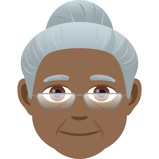 Old Woman: Medium-Dark Skin Tone for JoyPixels 9.0