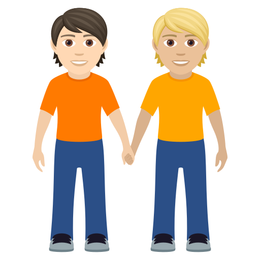 El ele tutuşan insanlar: açık cilt tonu orta açık cilt tonu için JoyPixels 9.0