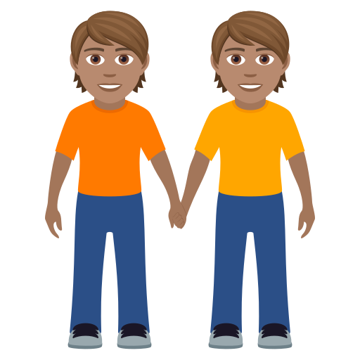 Oameni care se țin de mână: Ton mediu al pielii pentru JoyPixels 9.0