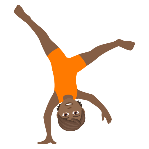 Osoba Cartwheeling: Středně tmavý odstín pleti pro JoyPixels 9.0