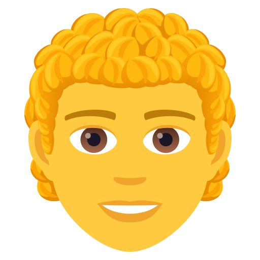 Osoba: Kudrnaté vlasy pro JoyPixels 9.0