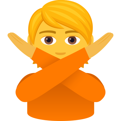 Osoba gestikulující Ne pro JoyPixels 9.0