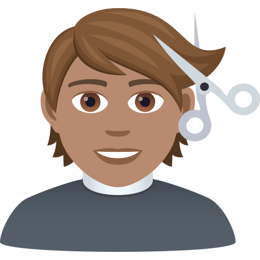 Personne Qui Se Fait Couper Les Cheveux: Peau Légèrement Mate pour JoyPixels 9.0