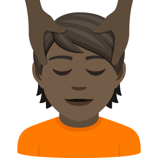 Persona que rep un massatge: pell fosca per JoyPixels 9.0