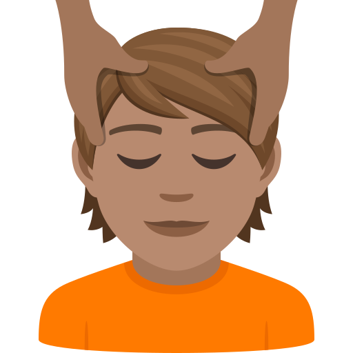 Ansigtsmassage: medium teint for JoyPixels 9.0