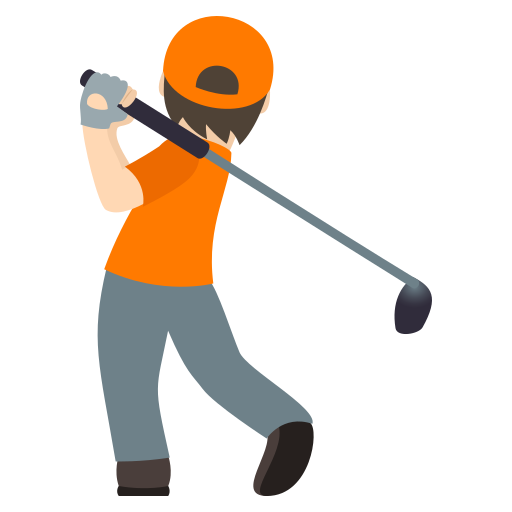 Osoba hrající golf: Světlý odstín pleti pro JoyPixels 9.0