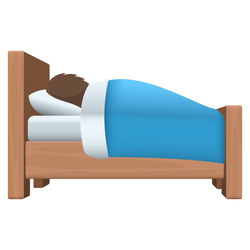 Person i seng: medium til mørk teint for JoyPixels 9.0