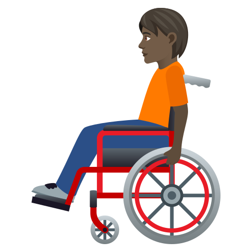 Personne En Fauteuil Roulant Manuel: Peau Foncée pour JoyPixels 9.0