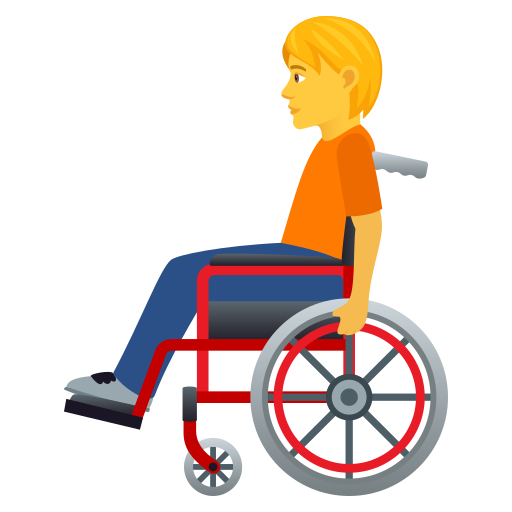 Person i manuel kørestol for JoyPixels 9.0