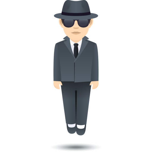 Pria melayang mengenakan jas: warna kulit cerah untuk JoyPixels 9.0