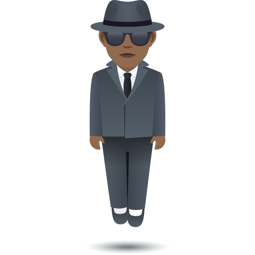 Osoba v obleku levituje: Středně tmavý odstín pleti pro JoyPixels 9.0