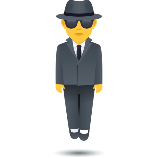 Persona amb vestit levitant per JoyPixels 9.0