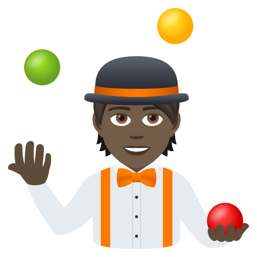 להטוטן: גוון עור כהה עבור JoyPixels 9.0