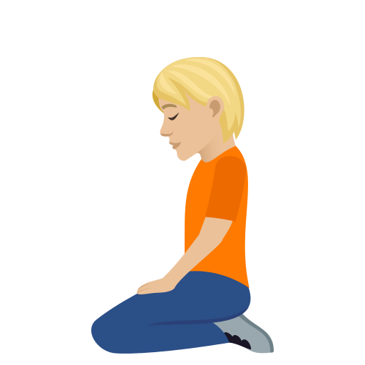 Klečící osoba: Středně světlý odstín pleti pro JoyPixels 9.0