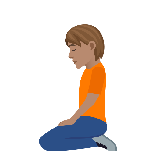 Klečící osoba: Střední odstín pleti pro JoyPixels 9.0