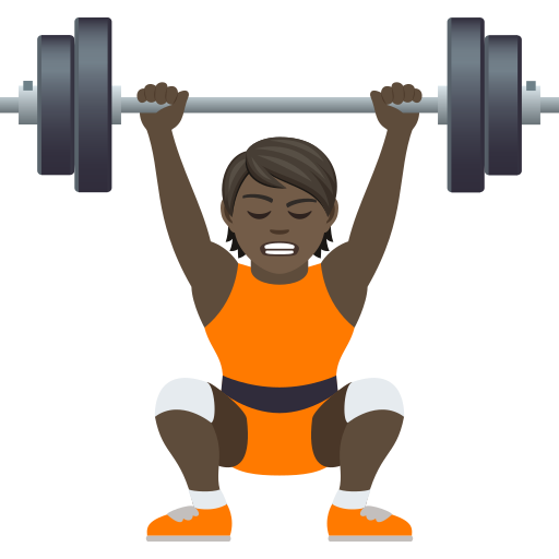 Persona que aixeca peses: pell fosca per JoyPixels 9.0