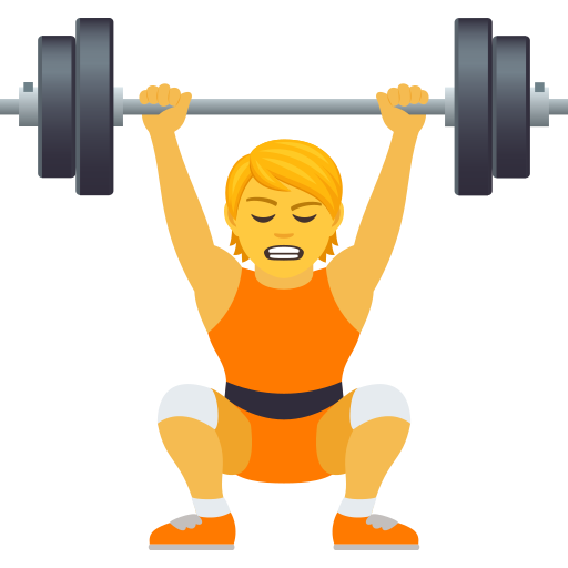 Osoba zvedající závaží pro JoyPixels 9.0